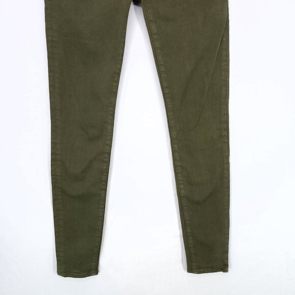 Frame Le Skinny De Jeanne Size 24 Skinny Jeans Green Mid Rise - Picture 9 of 13